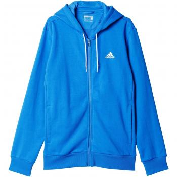 adidas Lin FZ Hood FT - Sudadera para hombre, color azul / blanco, talla 2XL