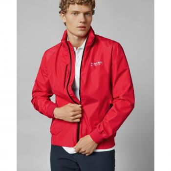 Chaqueta cortavientos de hombre con capucha plegable Red Bull Racing x Pepe Jeans Logo Driver Windbreaker rojo - XXL