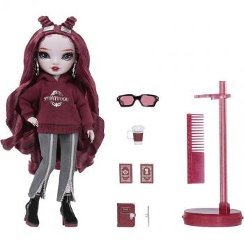 Muñeca Rainbow High Shadow High Maroon 26cm - Articulada con Accesorios de Moda y Escala Monocromática - Colección de 6 Personajes