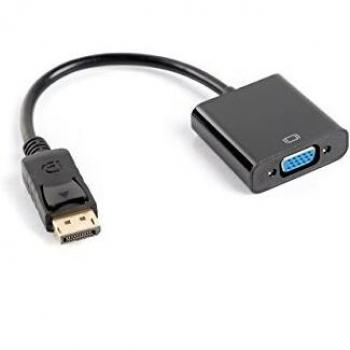 Adaptador DISPLAYPORT A VGA AD-0002-BK - RESOLUCIN hasta 1080P 60HZ - Cable 20 CM - Negro LANBERG