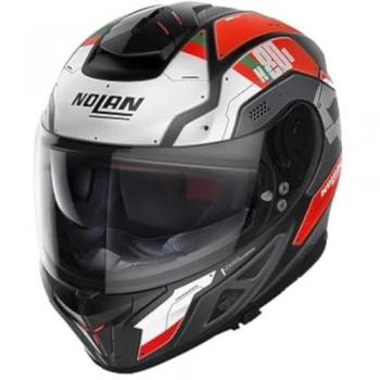 Casco Integral Nolan N80-8 Starscream N-Com Negro Blanco Rojo XL