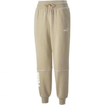 Pantalon Largo Puma Power Colorbloc para mujer en color beige
