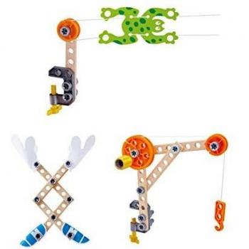 Hape E3030 Junior Inventor Three Experiment Kit, Wooden Play Set for Children Aged Four and Up