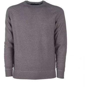 Elegant Gray Cashmere Crew Neck Sweater - 3XL Raglan Cut