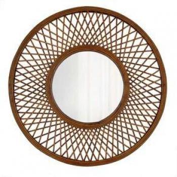 Espejo MOA Vinthera Circular Marrón Ø59 cm