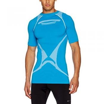 Kempa Attitude Pro Shortsleeve Camiseta de Entrenamiento, Hombre, Azul/Blanco, XS/S