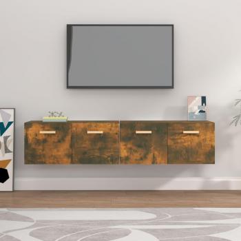 Mueble de pared 2 piezas de roble ahumado 80x35x36,5 cm madera multicapa