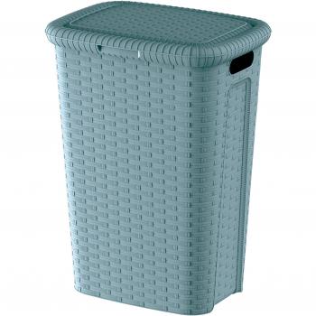 M Home Laundry Hamper Baúl para la Colada, Polipropileno, Azul Sky, 43,8 x 32,5 x 59,5 cm / 53 L