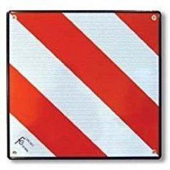 Placa V20 homologada 4 agujeros . Placa carga sobresaliente. Placa portabicicleta. Aluminio 500 x 500 mm.