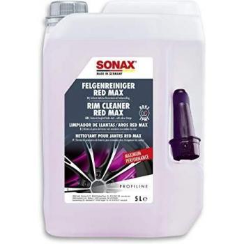 Detergente para llantas SONAX Red Max 5L - Elimina el polvo de frenos más fuerte con cambio de color
