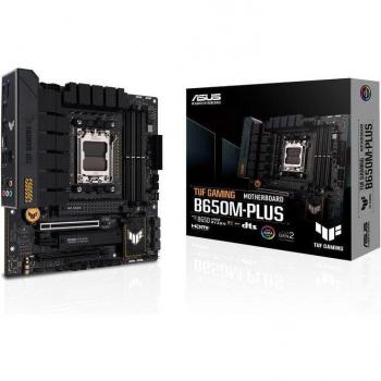 ASUS TUF GAMING B650M-PLUS AM5 Micro-ATX Motherboard with AMD B650 Chipset, 4 DDR5 RAM Slots, HDMI, DisplayPort, 2.5G LAN, PCIe 4.0