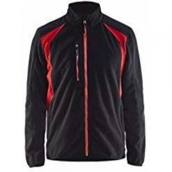 4XL Black/Red Microfleece Work Jacket