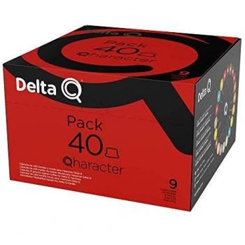 Delta Q Pack XL Qharacter - Café Cápsulas - Intensidad 9 - 40 Cápsulas