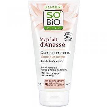 SO'BiO étic Soins Visage et Corps Mon Lait d'Anesse Crème Gommage Douceur 150 ml