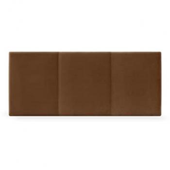 Cabecero de Terciopelo Alta Gama Modular Liso Moderno Sofisticado Acolchado para Cama Lujo Dormitorio 95x50cm (Terciopelo Marrón)