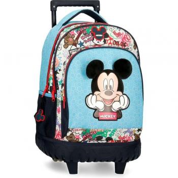 Mochila Mickey Be Cool dos ruedas y dos compartimentos