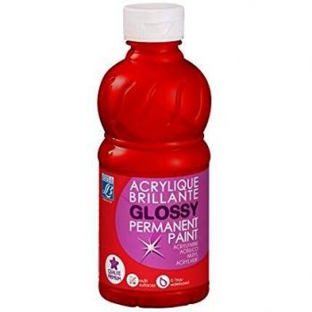L&B- Pintura acrílica, Color Rojo primario, 250 ml