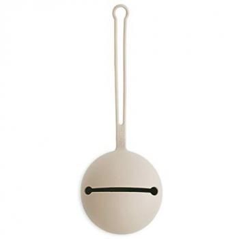 Chupetero de silicona MUSHIE crudo, estuche para guardar chupetes, sin BPA, accesorio seguro para bebés y niños pequeños, color Shifting Sand