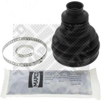 Juego de fuelles para árbol de transmisión MAPCO 18617, incluye dos fuelles de alta calidad, fabricados en material resistente a la abrasión y a altas temperaturas, sellos y abrazaderas incluidos para una instalación completa y duradera