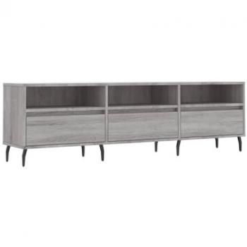 Mueble de TV madera contrachapada gris Sonoma 150x30x44,5 cm