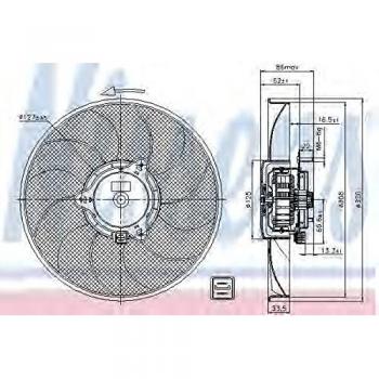 Nissens 85705 Ventilador, Radiador