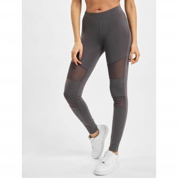 Urban Classics Women's Dark Grey Tech Mesh Leggings
