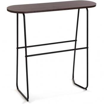Mesa de entrada Vilius - Mueble Recibidor Estrecho para la Entrada o el Pasillo, Mesa Consola, Color Marrón y Negro