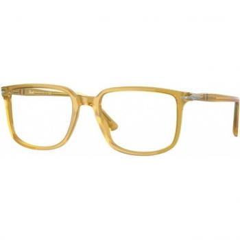 Persol Original Prescription Glasses with 3-Year Warranty, Yellow Unisex, Sizes: 52 MM and Persol Classic Round Sunglasses, Unisex, Yellow, Size: ONE SIZE