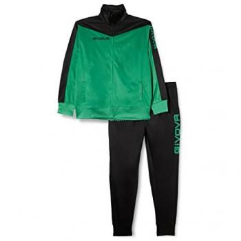 Givova Chándal Roma Verde Triacetato, Verde/Negro, S