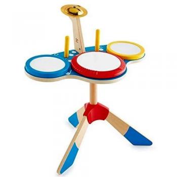 Hape- Set de Tambor y platillo, Multicolor
