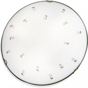 Plafón Nonna Lámpara de techo empotrada decorativa de vidrio latón envejecido 1 bombilla 8cm
