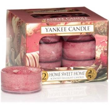 Yankee Candle Dulce hogar Velas de Té Aromáticas Paquete de 12 Unidades, Rojo, 8.8x8.5x6.3 cm
