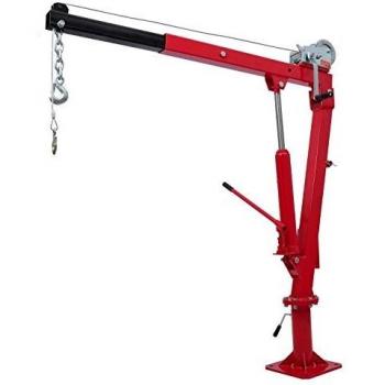 vidaXL Grúa para Camión de Recogida Carga y Descarga con Cable y Torno Rojo