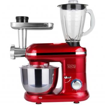 Robot de cocina multifuncional Dallas Pro 5.5L, 1500W, color rojo acero