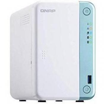 QNAP TS-251D-2G 2 Bay Desktop NAS Enclosure - 2 GB RAM, Intel Celeron 2.0 GHz Dual Core Processor - with AES-NI encryption & 4K Hardware Transcoding