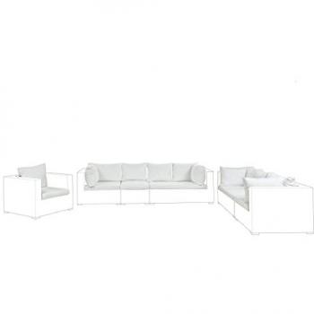 Conjunto de Fundas para Cojines de Exterior Beige con Cremallera para Sofá y Almohadas Laterales Maestro II