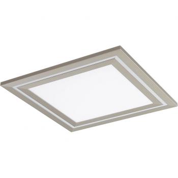 Lámpara de techo LED Leicy de Lucande, moderna, 60 cm, color níquel, flujo de color RGB, hecha de metal, para salón y comedor, 1 llama