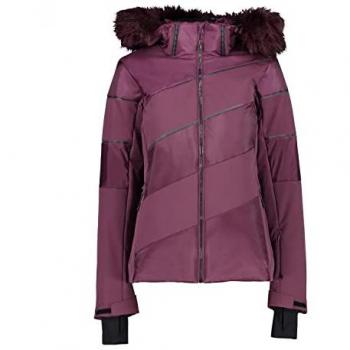 Chaqueta CMP Synthetic Fur capucha desmontable morado mujer - L