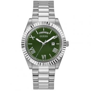 Guess Connoisseur Men's Stainless Steel Quartz Watch with Silver Strap