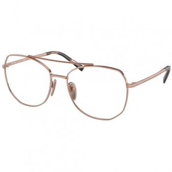 Prada PR A58V ZVF1O1 Women’s Eyeglasses Gold Size 56 (Frame Only) - Blue Light Block Available