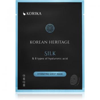 KORIKA Korean Heritage Silk Hydrating Sheet Mask with 8 Types of Hyaluronic Acid - Moisturising Face Mask 25g