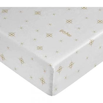 Bajera Harry Potter Stars Gold 100% algodón para cuna de 60 cm, extrasuave, confortable y 100% MADE IN SPAIN