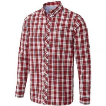 Craghoppers Funktionshemd Portland Langarm Hemd - Camisa / Camiseta para hombre, color rojo, talla S