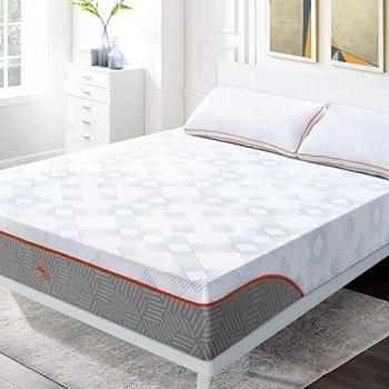 Maxzzz Colchón Viscoelástica de Gel Fresco 135x190x25cm Espuma de Carbón de Bambú Inhibir el Olor del Colchón Dureza Media Antiácaros e Hipoalergénico Funda Lavable Cómodo y Transpirable