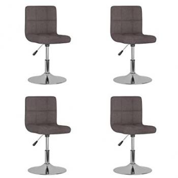 Sillas de comedor giratorias 4 unidades tela taupe