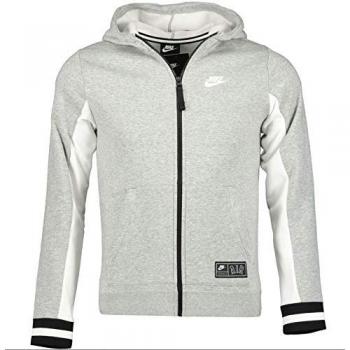 Nike B NK Air Hoodie FZ Sweatshirt, Niños, dk Grey Heather/Sail/Black/sai, M
