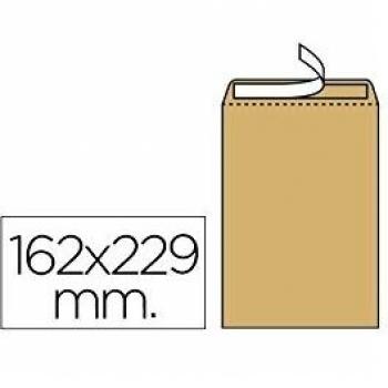 Liderpapel - Sobre Bolsa N.5 Kraft Din C5 162X229 Mm Tira De Silicona Caja De 500 Unidades