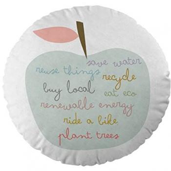 Cojín Redondo Infantil Save The Earth 40 cm de Diámetro Fabricado en España