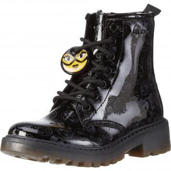 Geox J Casey Girl K, Botas Militar Niñas, Schwarz