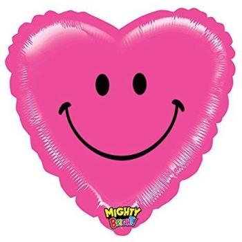Burton & - Burton 7745918 - Globo con Cara Sonriente y diseño de corazón, Color Rosa